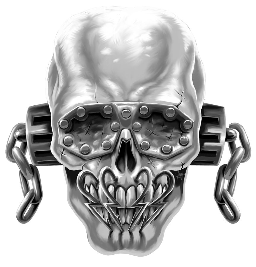 Skull Tattoo Png Transparent Images - Louis Vuitton Drawing Logo