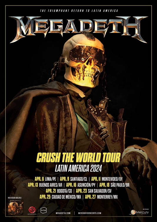 Megadeth To Bring Crush The World Tour To Latin America In 2024