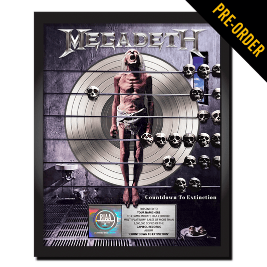 Megadeth Countdown To Extinction Personalized Commemorative Plaque