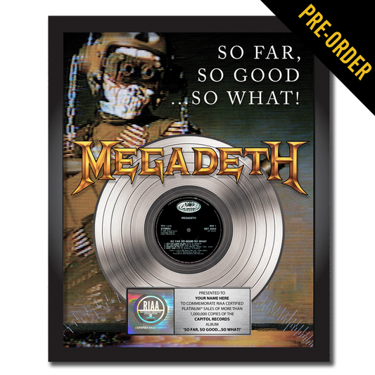 Megadeth So Far, So Good… So What! Personalized Commemorative Plaque