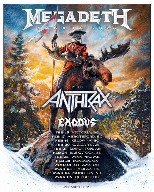 Megadeth to Embark on Canadian Headline Tour with Anthrax & Exodus