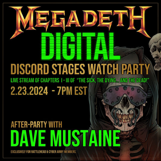 Megadeth Digital Watch Party with Dave Mustaine Friday!