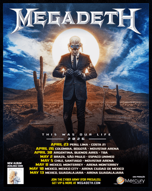 Megadeth Announces This Was Our Life 2026 Latin America Tour!