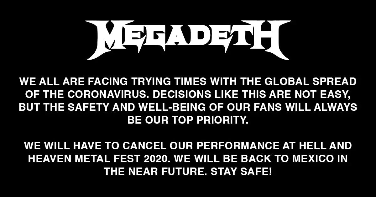 Hell & Heaven Metal Fest Performance Cancelled