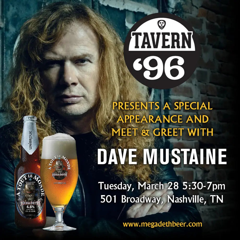 Dave Mustaine to Appear at Tavern ’96 Tonight!