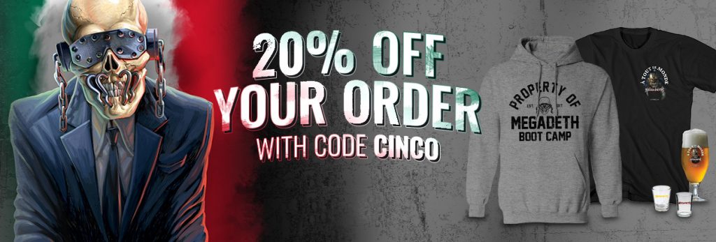 Megadeth Merch 20%