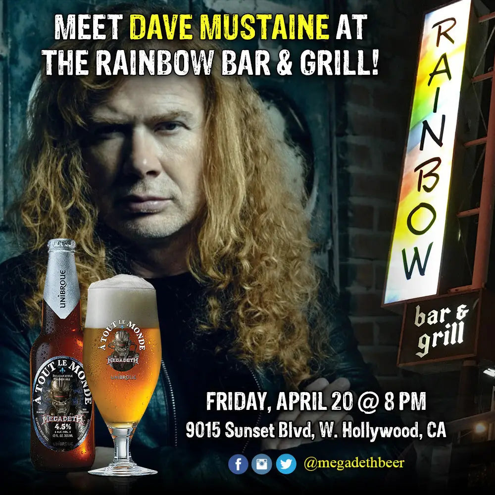 Meet Dave Mustaine at the Rainbow Bar & Grill!