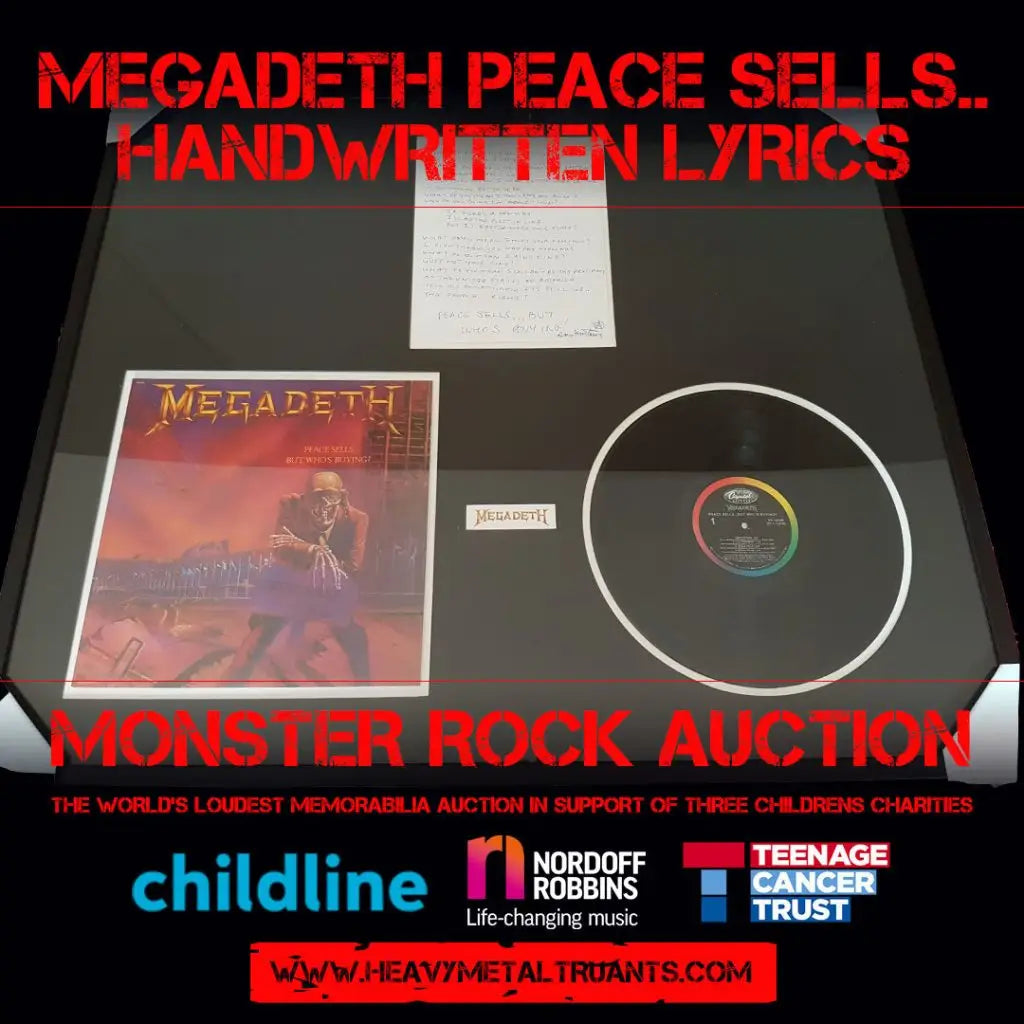 ’Peace Sells’ Handwritten Lyrics Up For Auction!