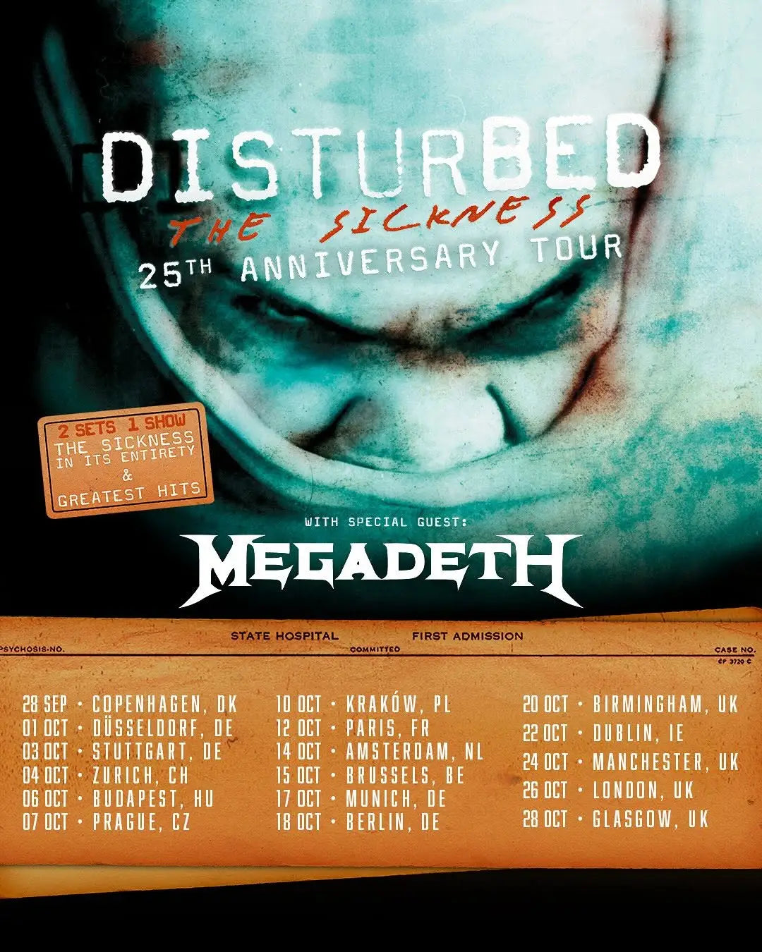 Megadeth with Disturbed Tickets + VIP Now on Sale!