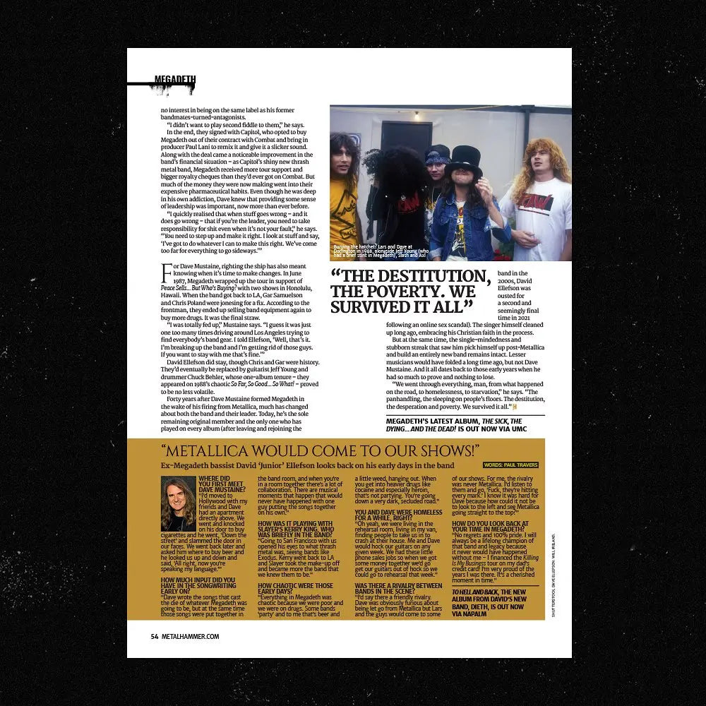 Megadeth Featured in Metal Hammer’s October Issue