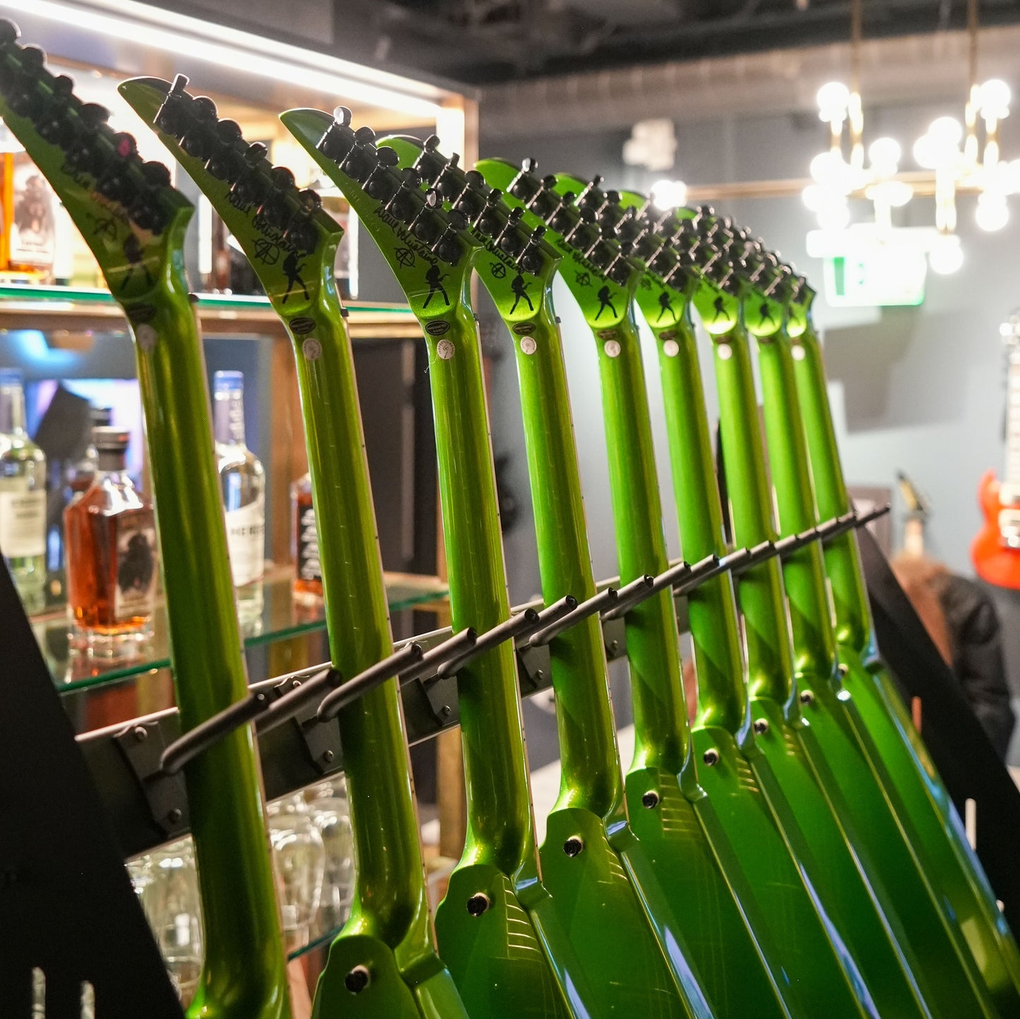 Dave Mustaine Signed Alien Tech Green Kramer Vanguard Signature Model