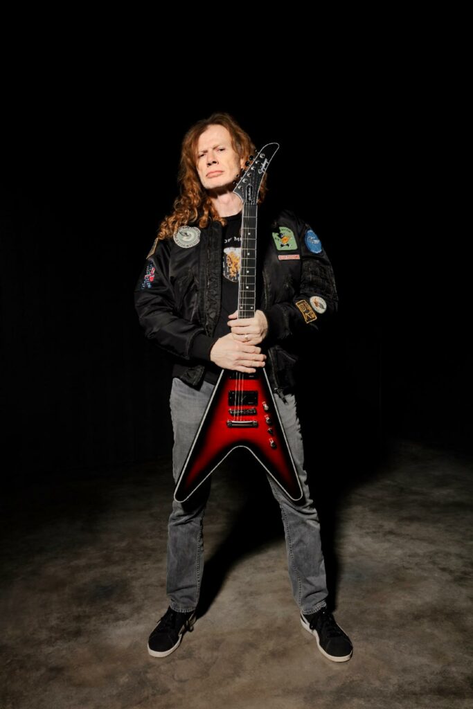 Dave Mustaine with Epiphone Prophecy Flying V