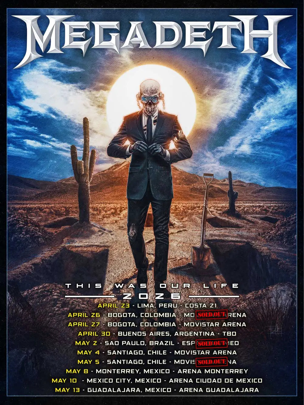 Bogotá 4/26 São Paulo 5/2 Santiago 5/5 Shows Sold Out!
