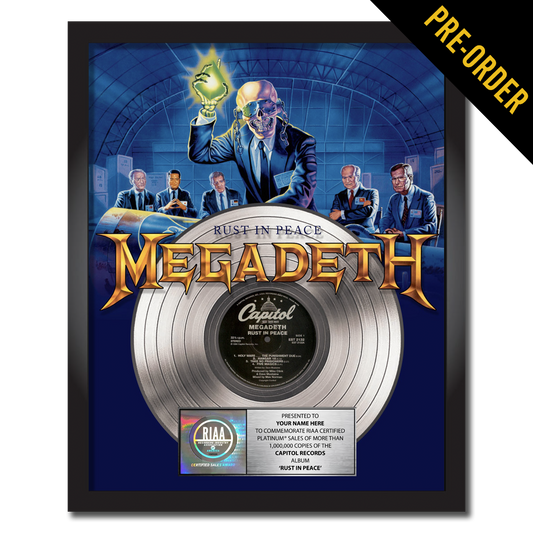 Megadeth Rust In Peace Personalized Commemorative Plaque