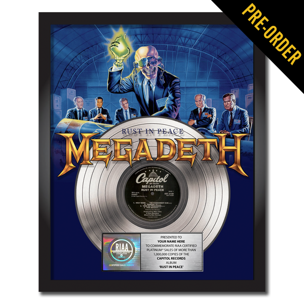Megadeth Rust In Peace Personalized Commemorative Plaque