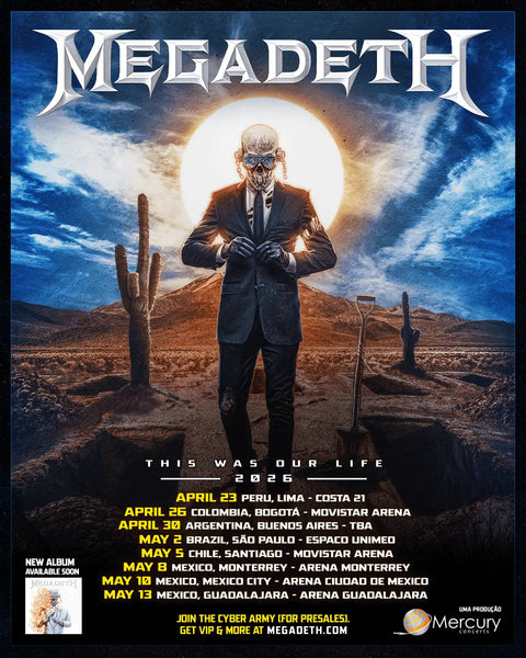 Megadeth Announces This Was Our Life 2026 Latin America Tour!