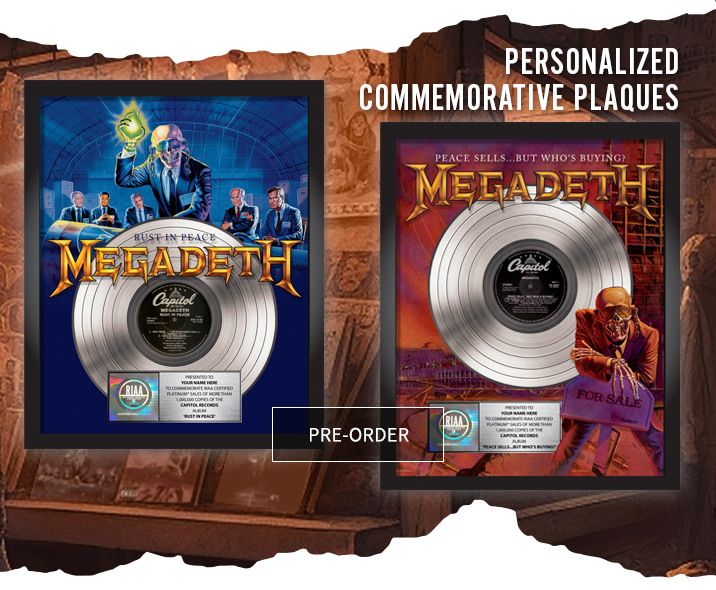 Cyber Army Exclusive: Megadeth RIAA Certified Plaques - Preorder Yours!