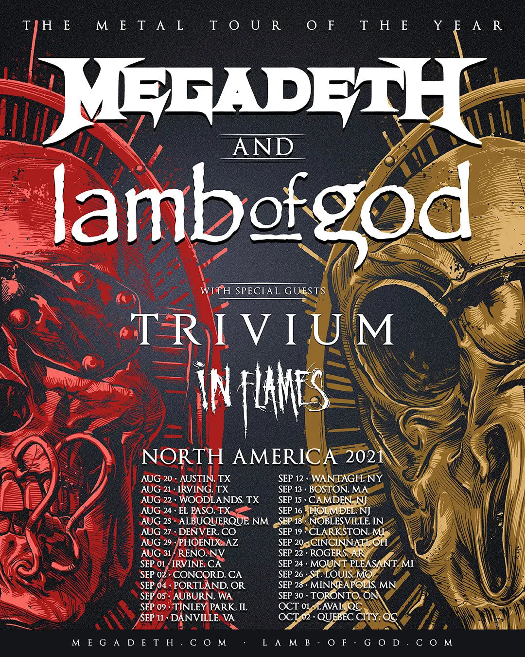Metal Tour of the Year Rescheduled Dates Announced