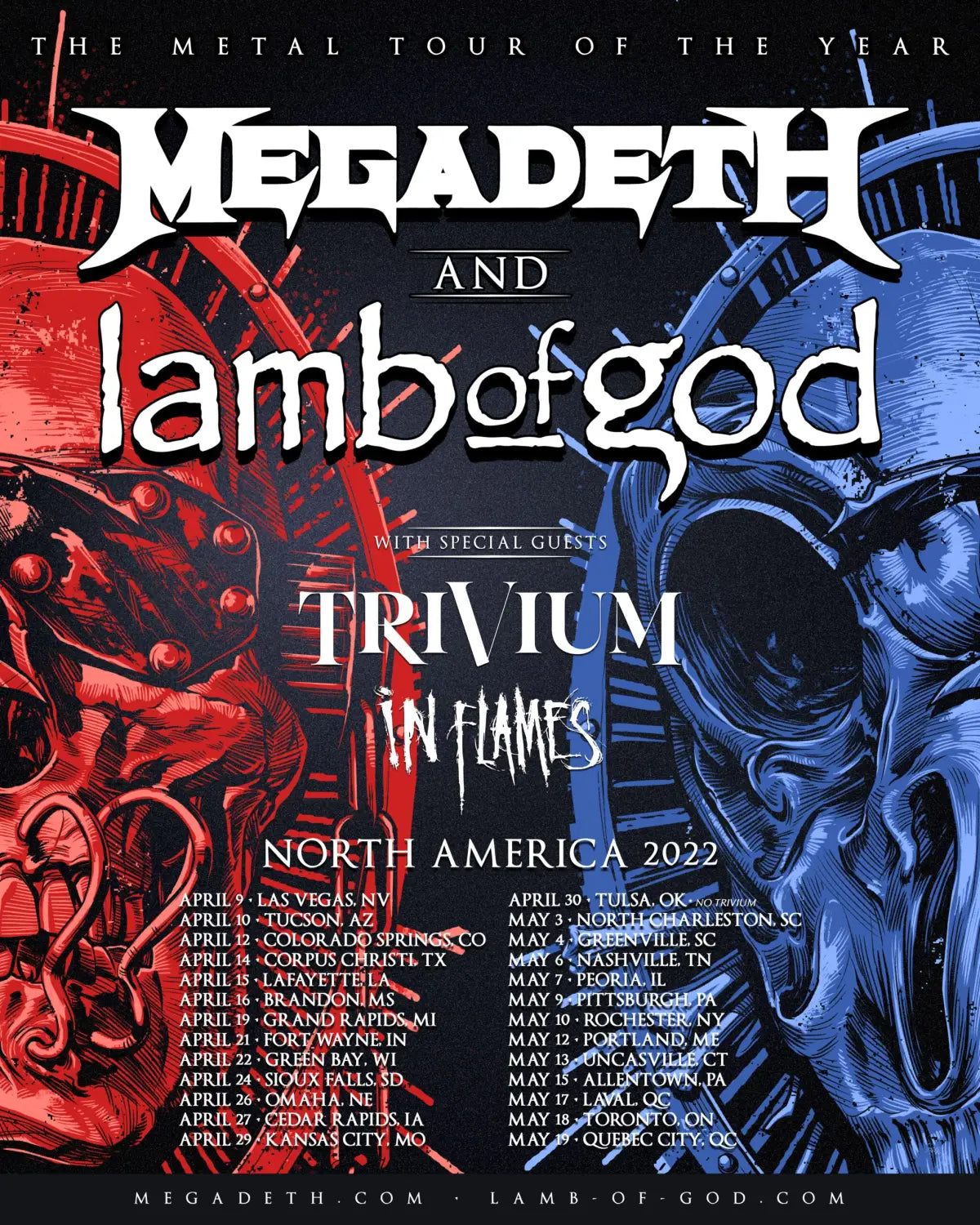 Canadian Dates Added to Metal Tour of the Year!
