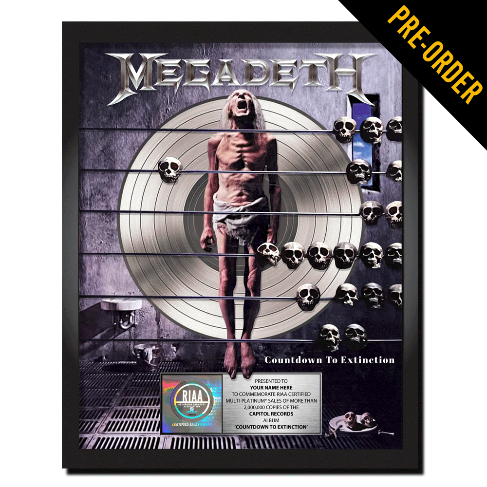 Megadeth Countdown To Extinction Personalized Commemorative Plaque
