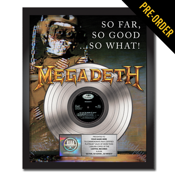 Megadeth So Far, So Good… So What! Personalized Commemorative Plaque
