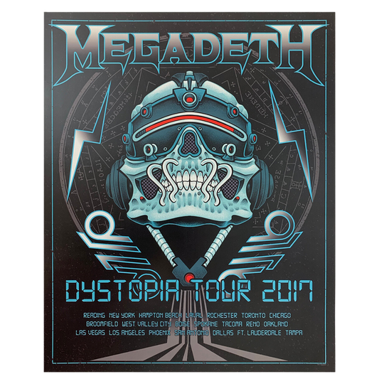 Megadeth Dystopia Tour 2017 Poster