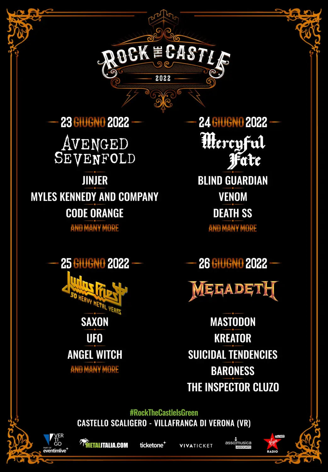 Megadeth to Headline Rock the Castle 2022