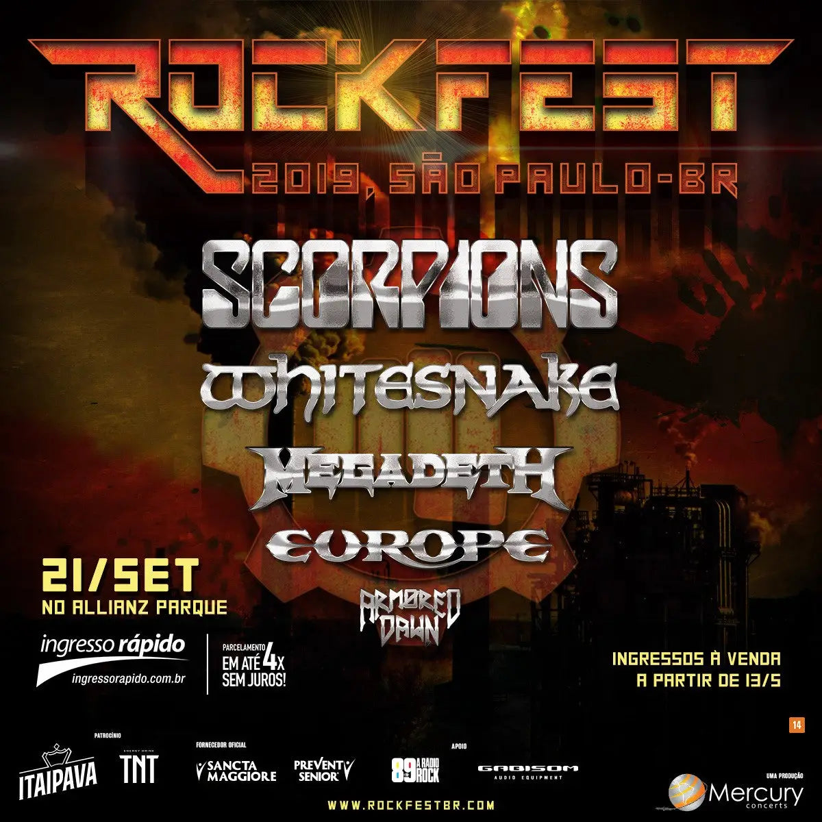 Megadeth to Perform at Rockfest Brazil
