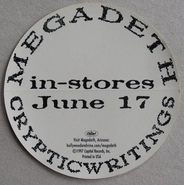 Cryptic Writings’ Released 26 Years Ago Today