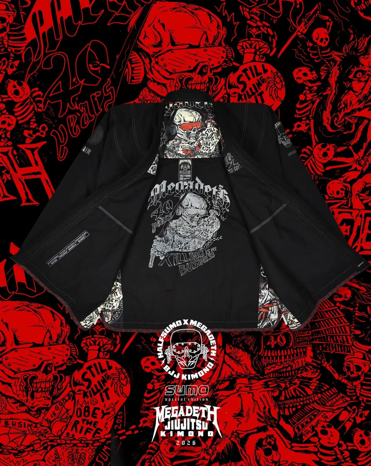 Megadeth Brazilian Jiu-Jitsu Kimono